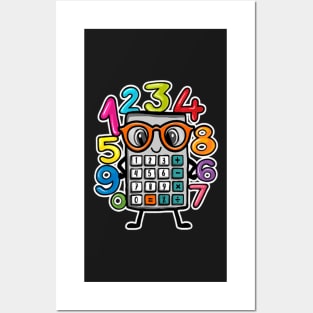 Number Day Kids Costume Numbers Math Day Calculator Posters and Art